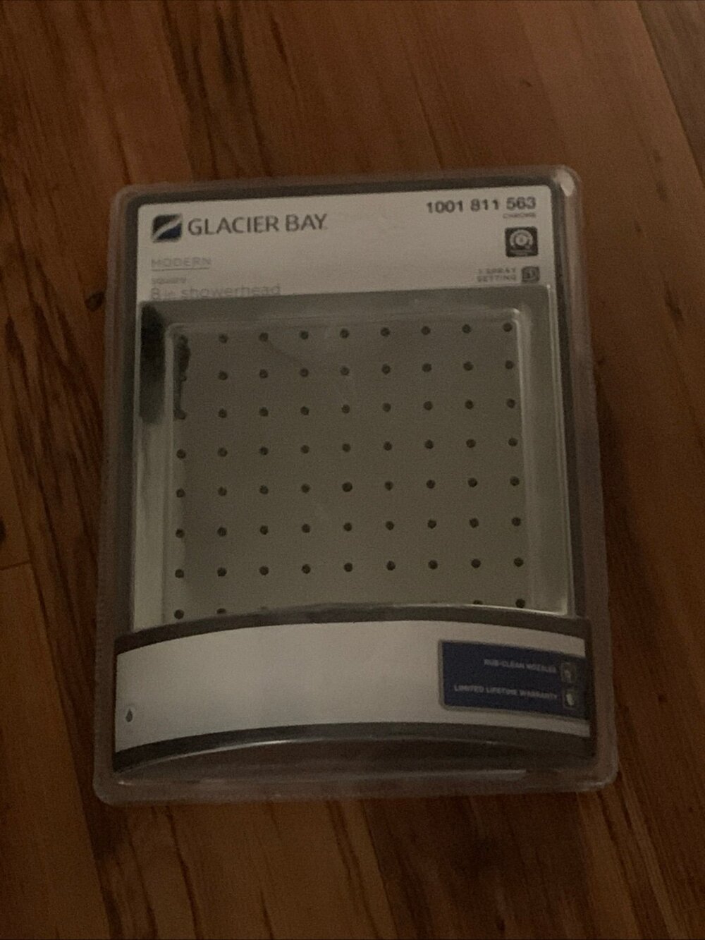 New Sealed Glacier Bay 8" Modern  Square Shower Head Chrome #1001811563